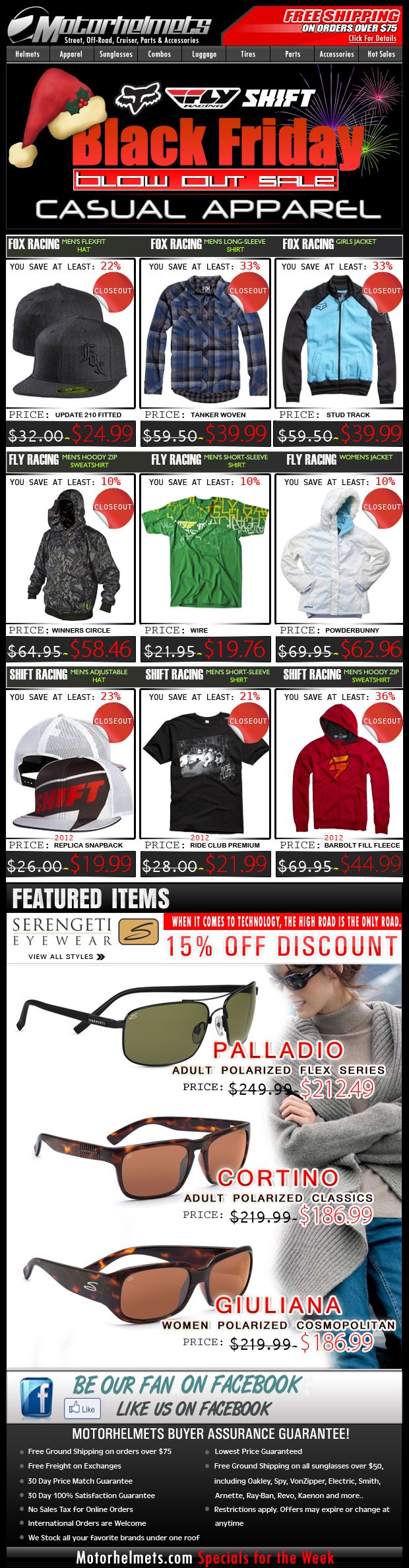 Countdown to Black Friday SALE: Fox, Fly, Shift Closeouts!