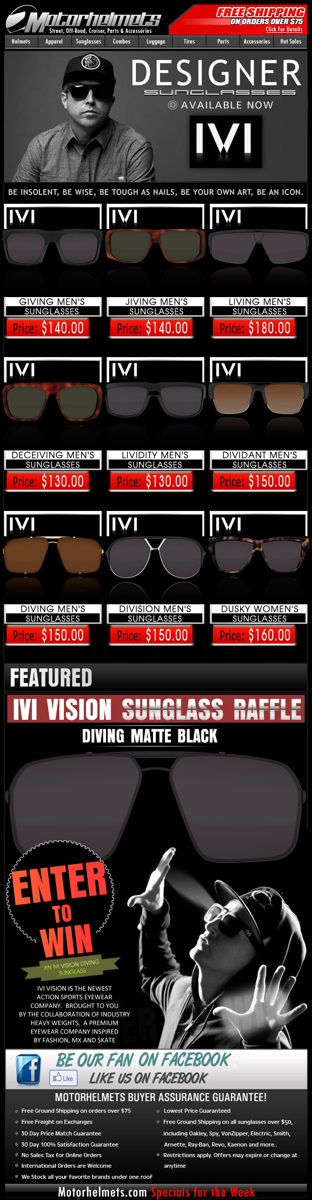 IVI Vision Sunglass Raffle - Win the IVI Vision Diving Sunglasses!