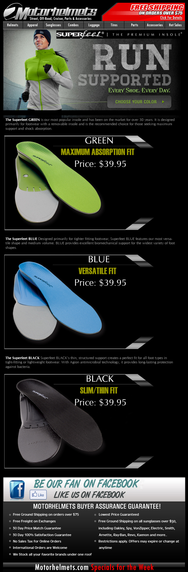 Introducing the Superfeet Premium Insoles...Available in 3 Colors!