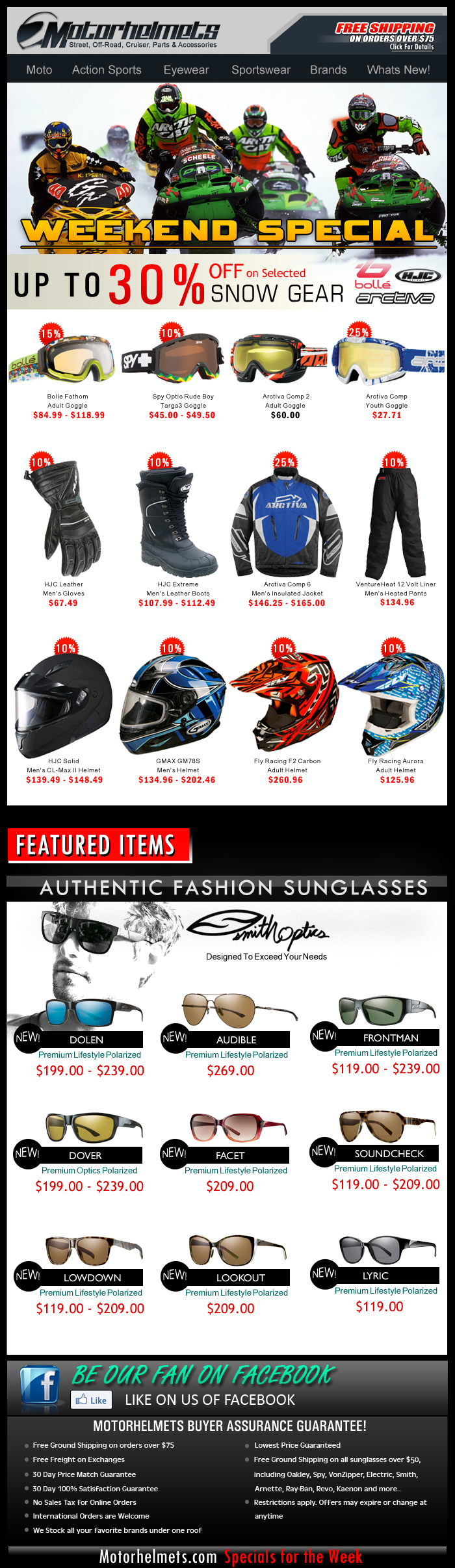 Save 10% off on every purchase of the 2014 Shoei MX & Street Helmets!