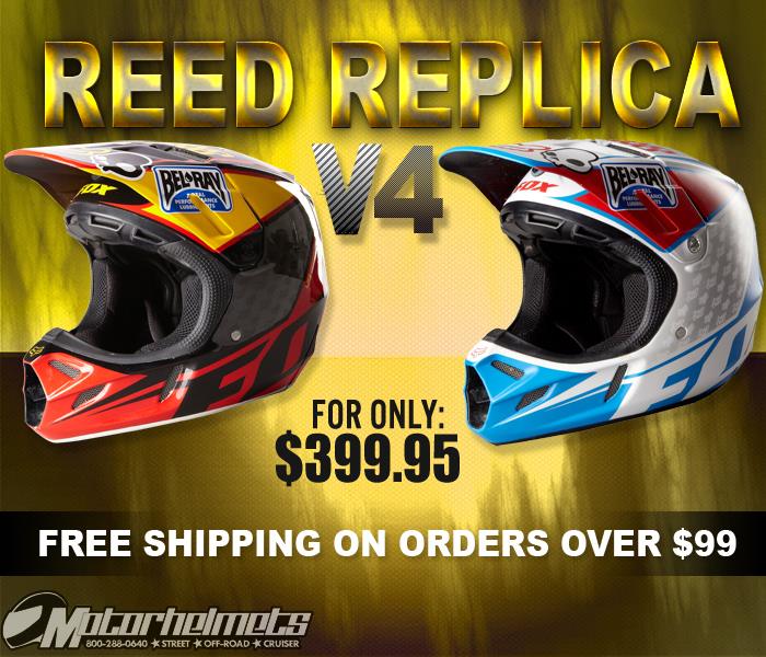  Fox Racing Reed Replica V4 Motocross Helmet