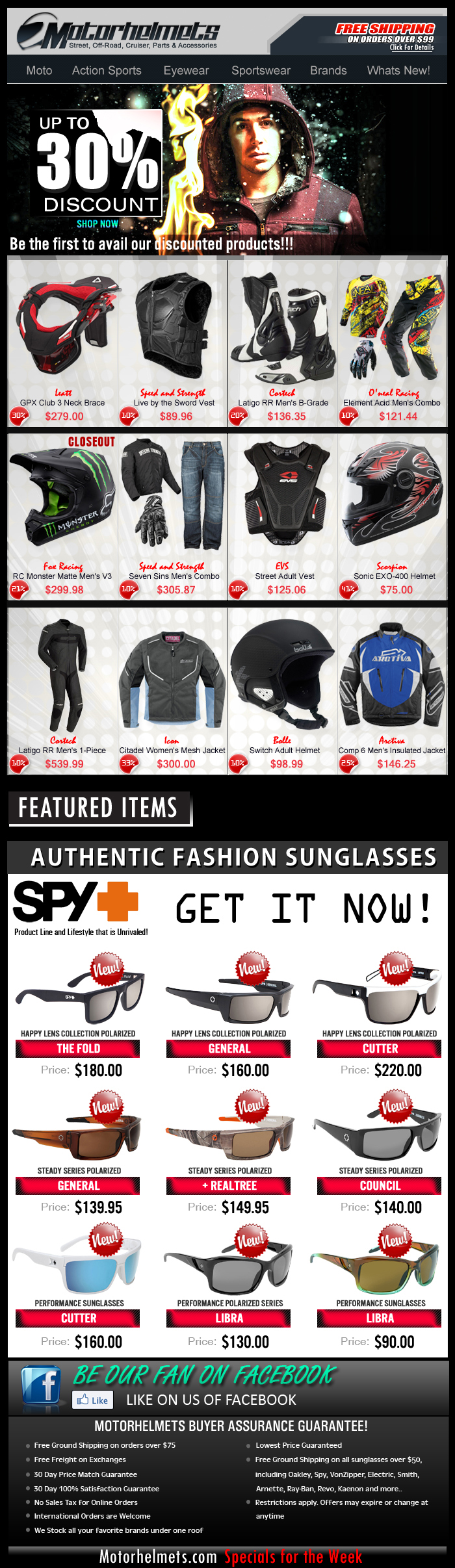 Save up to 30% Off on Gear & Apparel from Fox, Icon, Scorpion and more!!