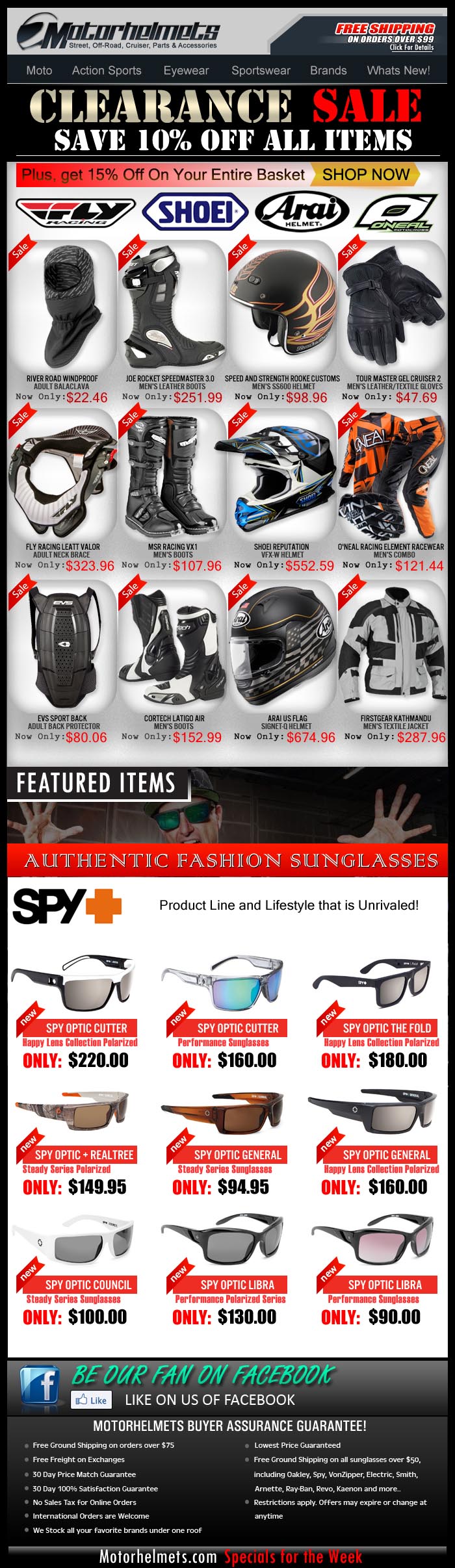 Usher the New Year with these Discounted Premium Items from Fly, Shoei, Arai and O'Neal!