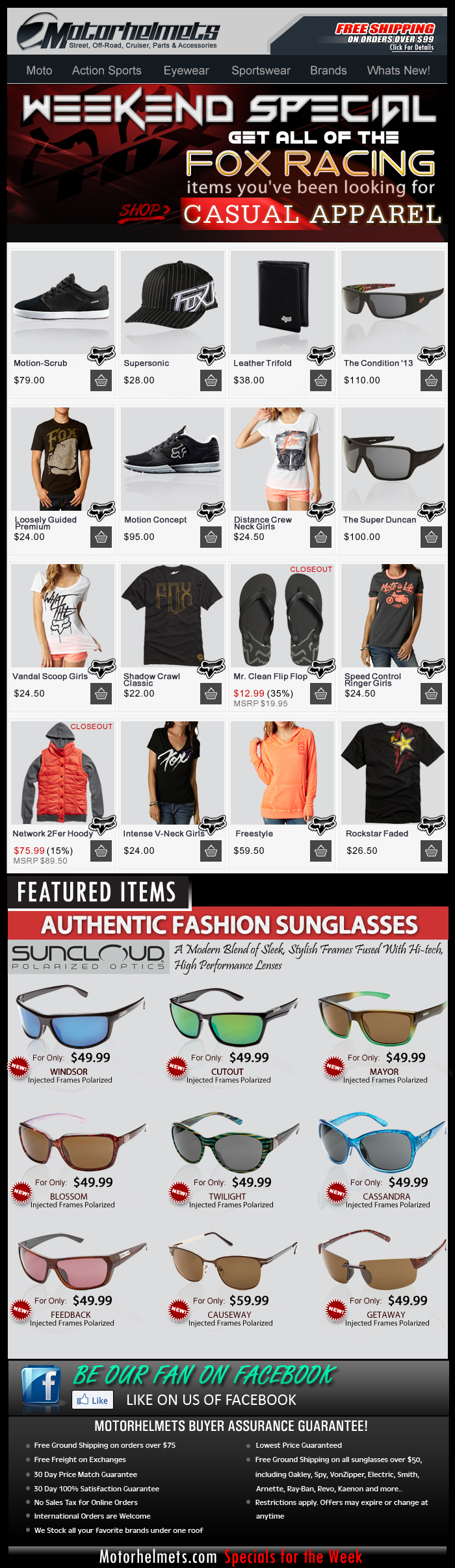 Refresh your Style with our New Arrivals & Closeout Selections from FOX!