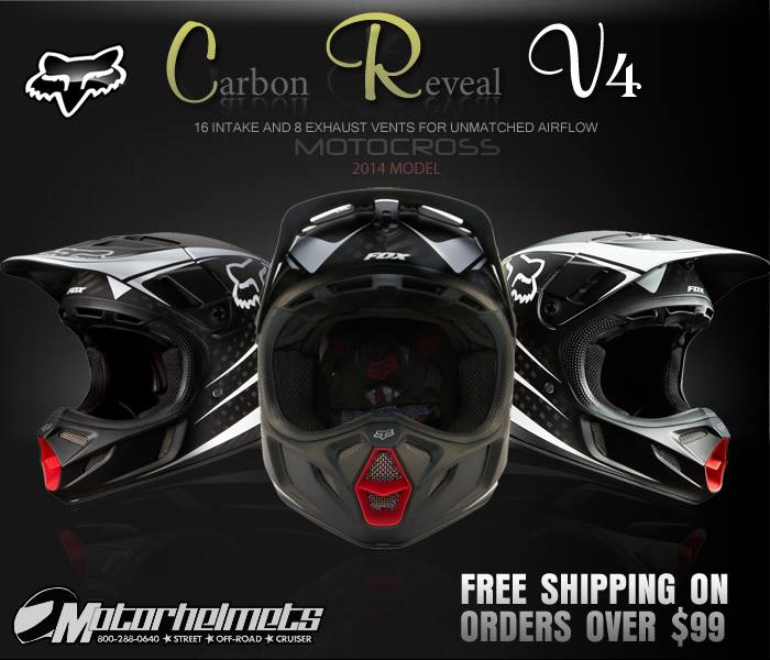 Fox racing carbon V4 helmet
