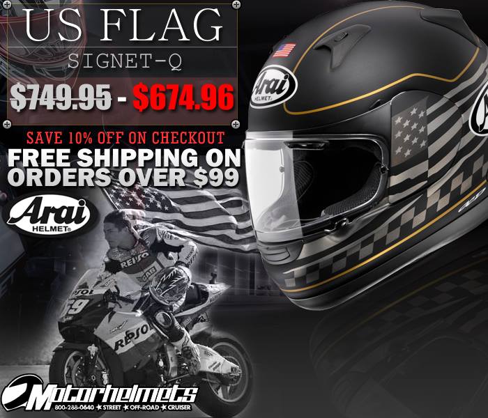 2014 Arai US Flag Signet-Q Street Racing Helmet