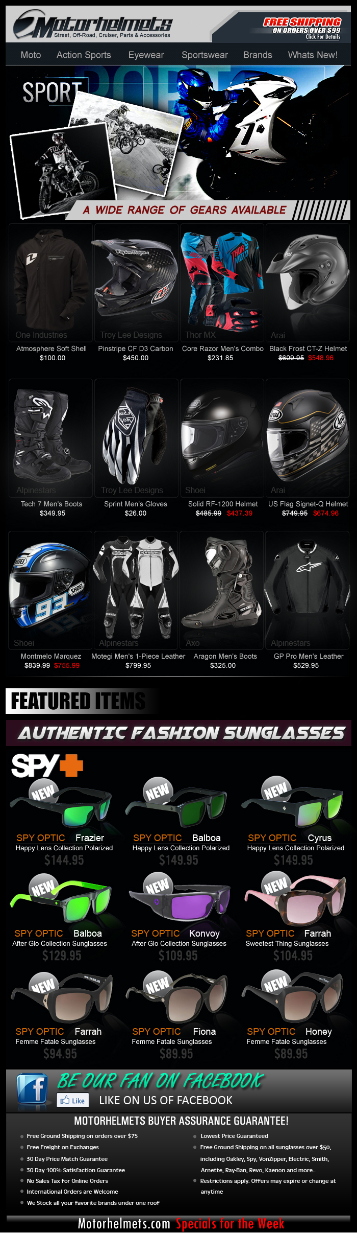 Gear up for Summer...Premium Motorcycle Gear from TLD, ThorMX, Alpinestars and more!