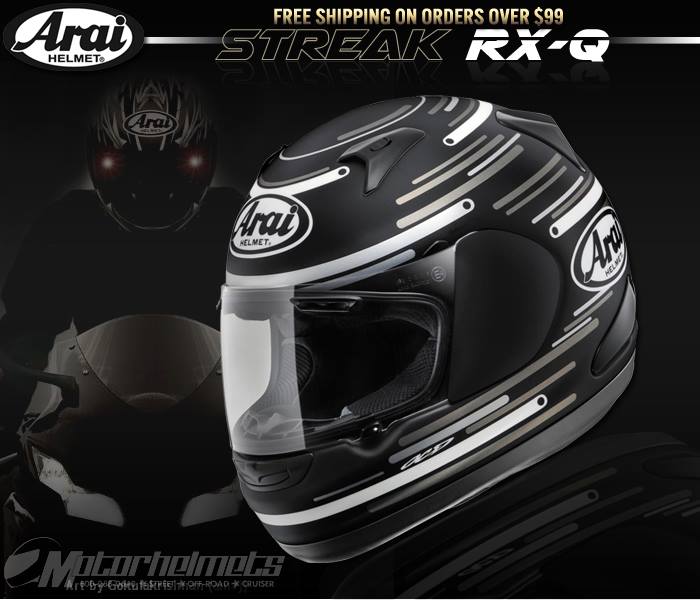 2014 Arai Streak RX-Q Sports Racing Motorcycle Helmet