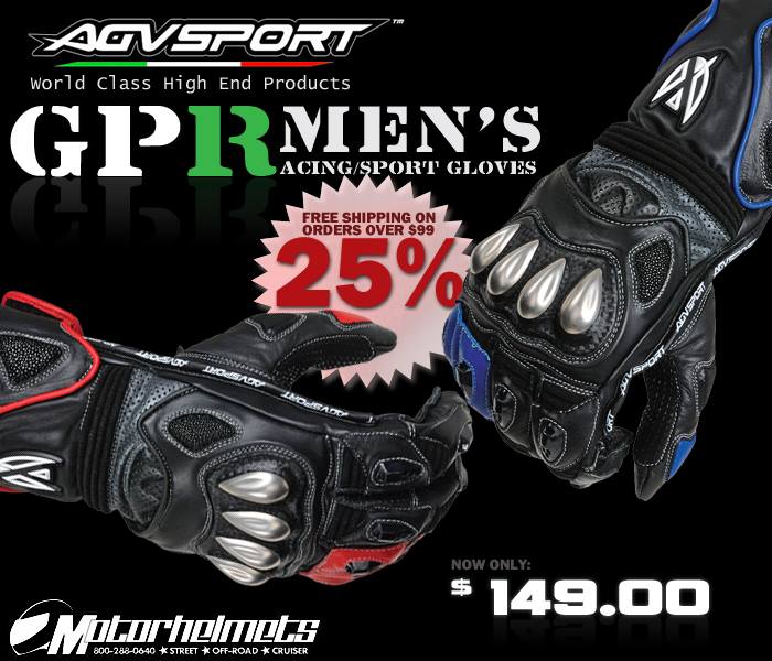 AGV Sport GPR Men's Racing Sport Gloves