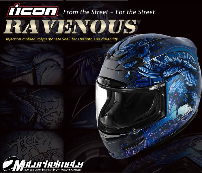 ICON Ravenous Men's Airmada Street Helmets
