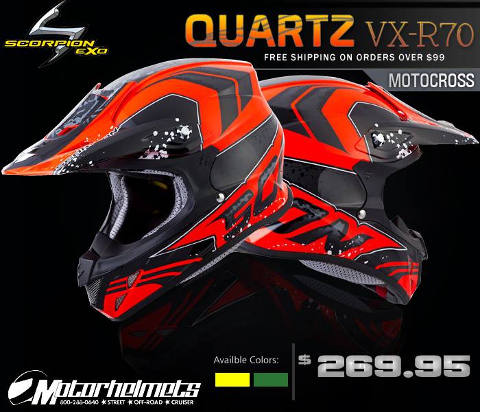 Scorpion Quartz VX-R70 Motocross Helmet