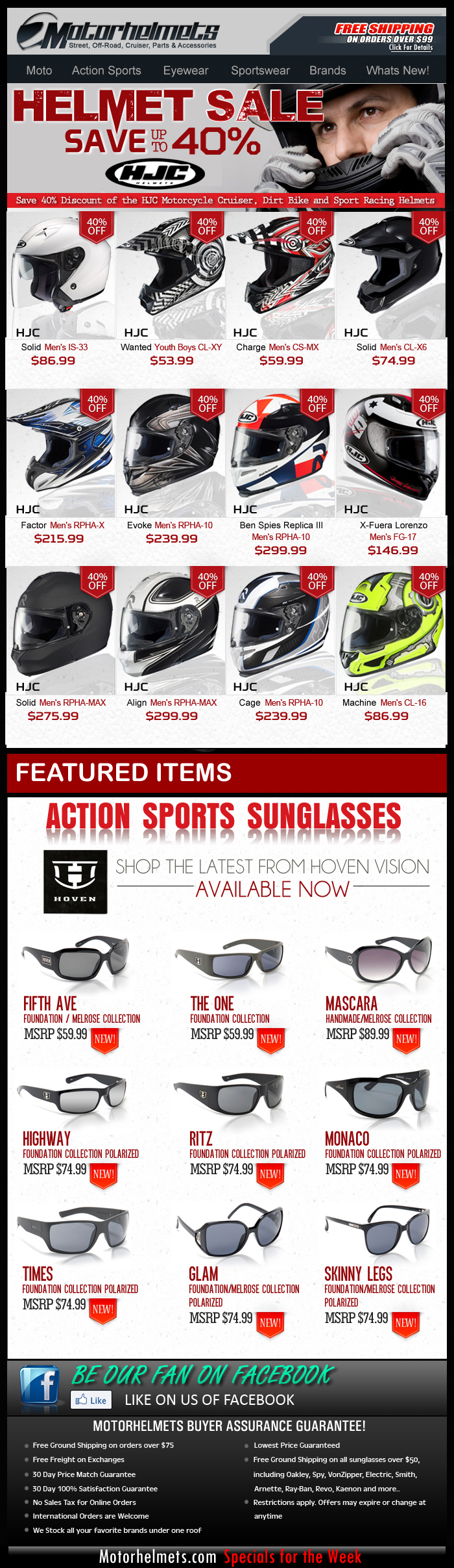 Save Up to 40% Off on HJC Helmets...Limited Stocks Only!