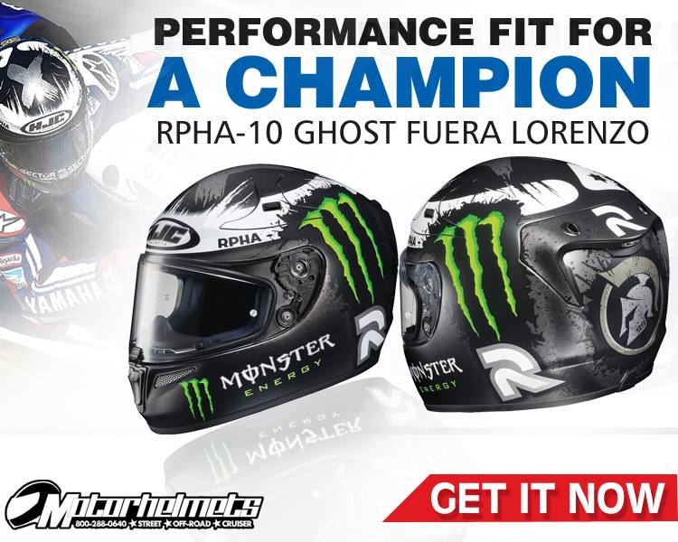 2015 HJC Ghost Fuera Lorenzo Men's RPHA-10 Sports Racing Helmet