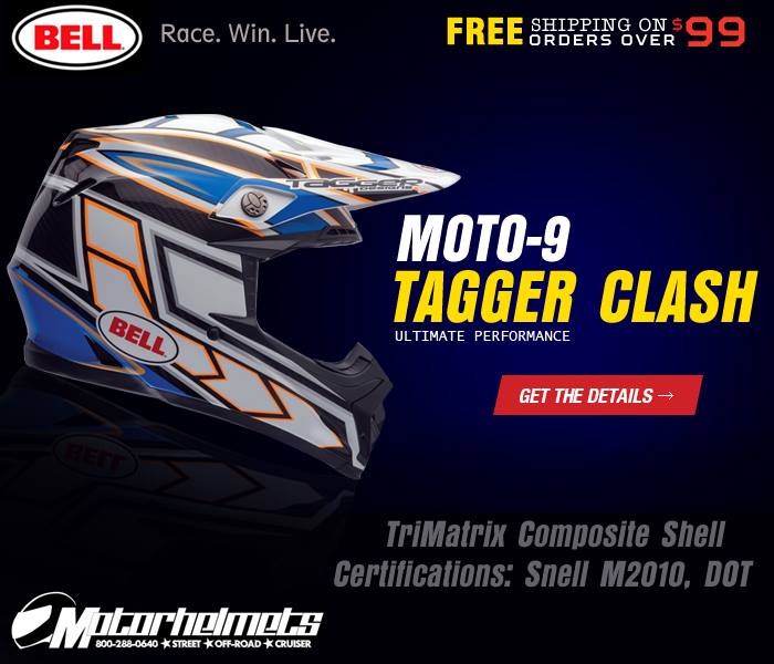 Bell 2014 Tagger Clash Moto-9 Helmet