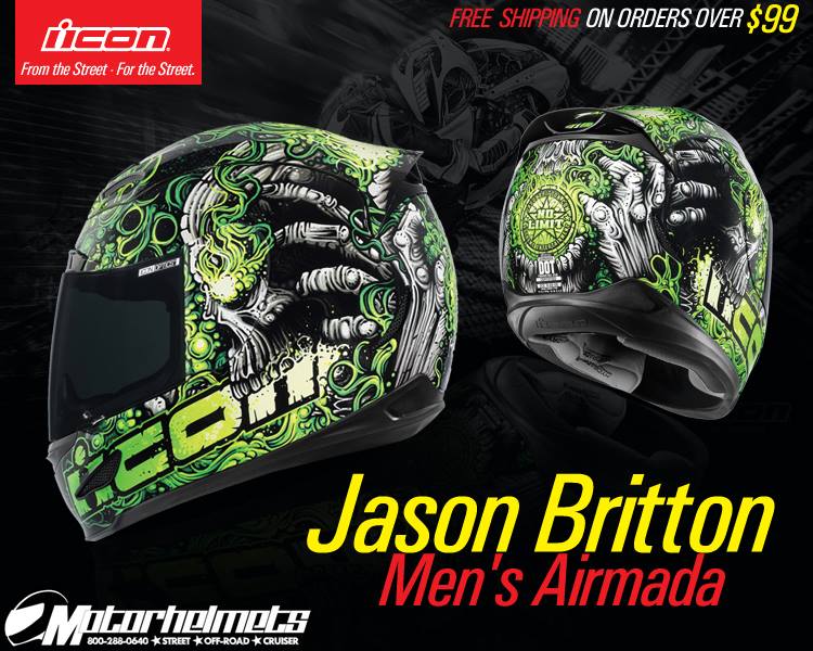 Icon Jason Britton Men's Airmada Street Helmet