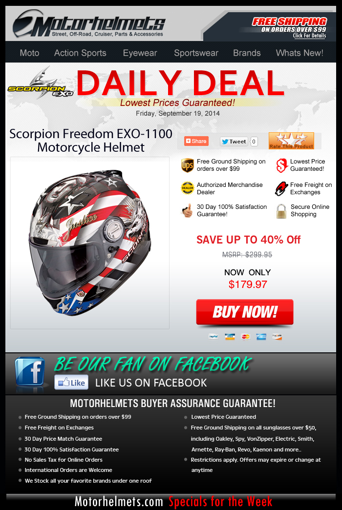 40% Off Freedom EXO-1100 Helmet on our Daily Deal!