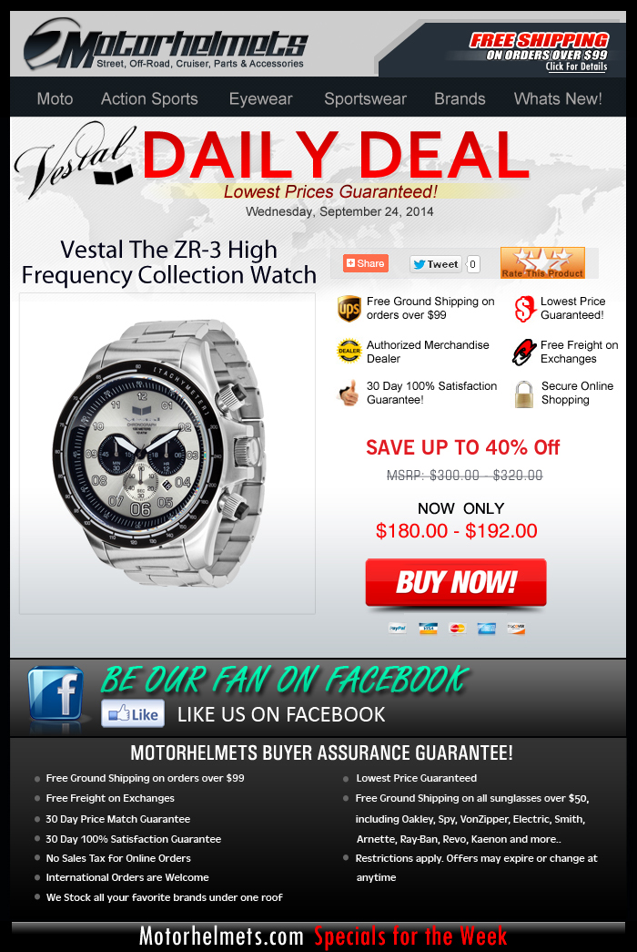 Save $120 on these Vestal Watches...before time runs out!