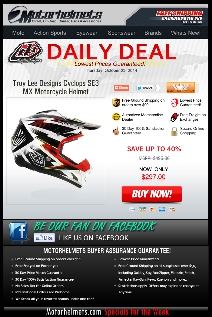 Save 40% on the TLD Cyclops SE3 Helmet + Free Shipping!