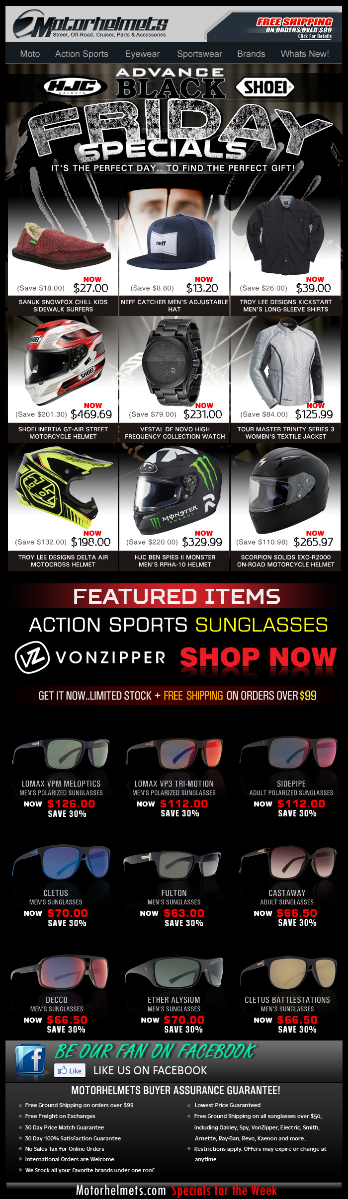 Early BLACK FRIDAY Deals...HJC, SHOEI and more premium items!