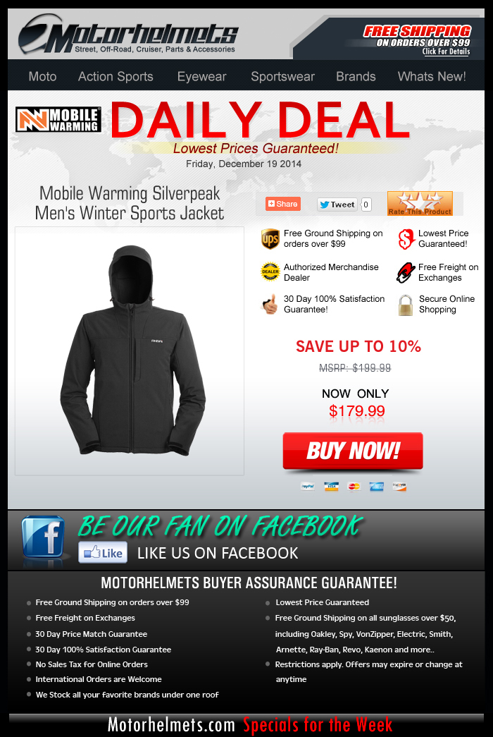 Get $20 Savings on a Mobile Warming Silverpeak Jacket!