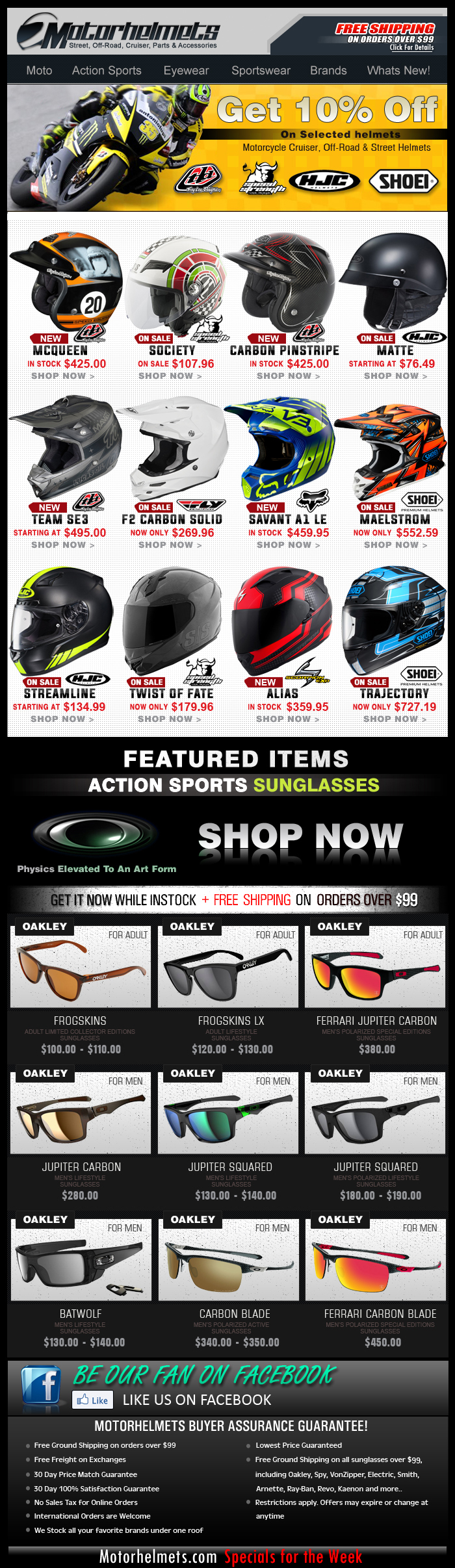 Motorcycle Helmets...New and On Sale...!