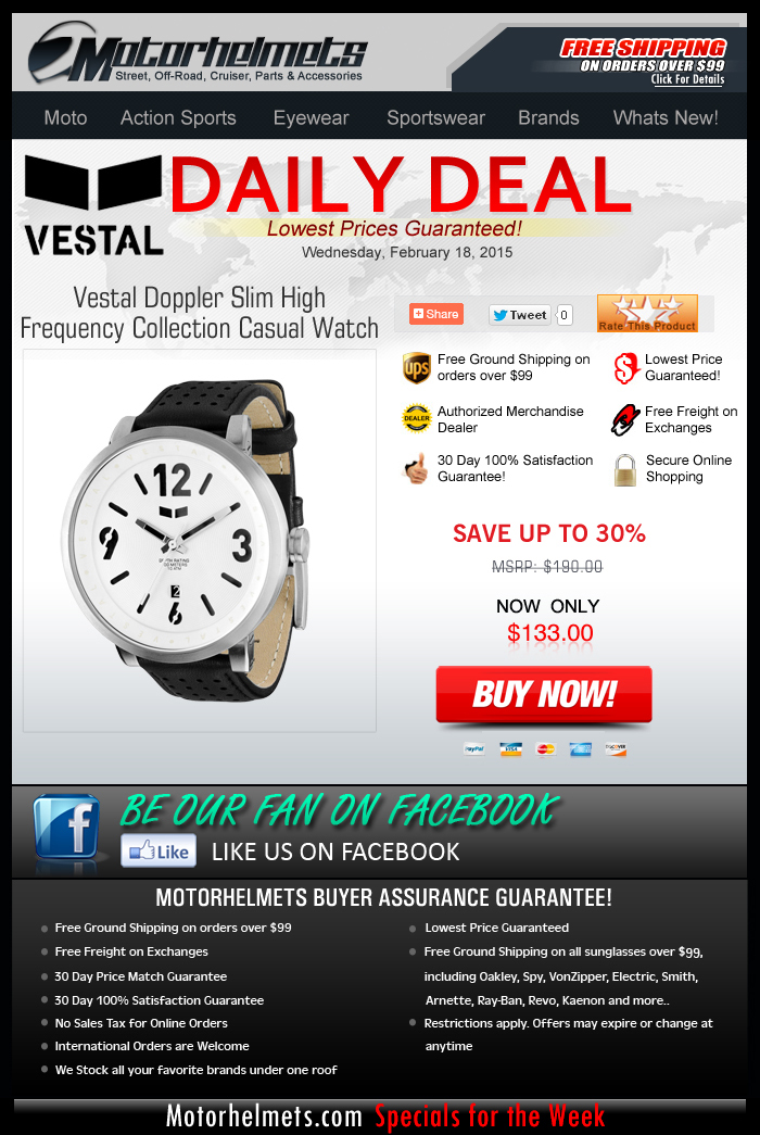 Midweek Special: 30% Savings on the Vestal Doppler Watch!