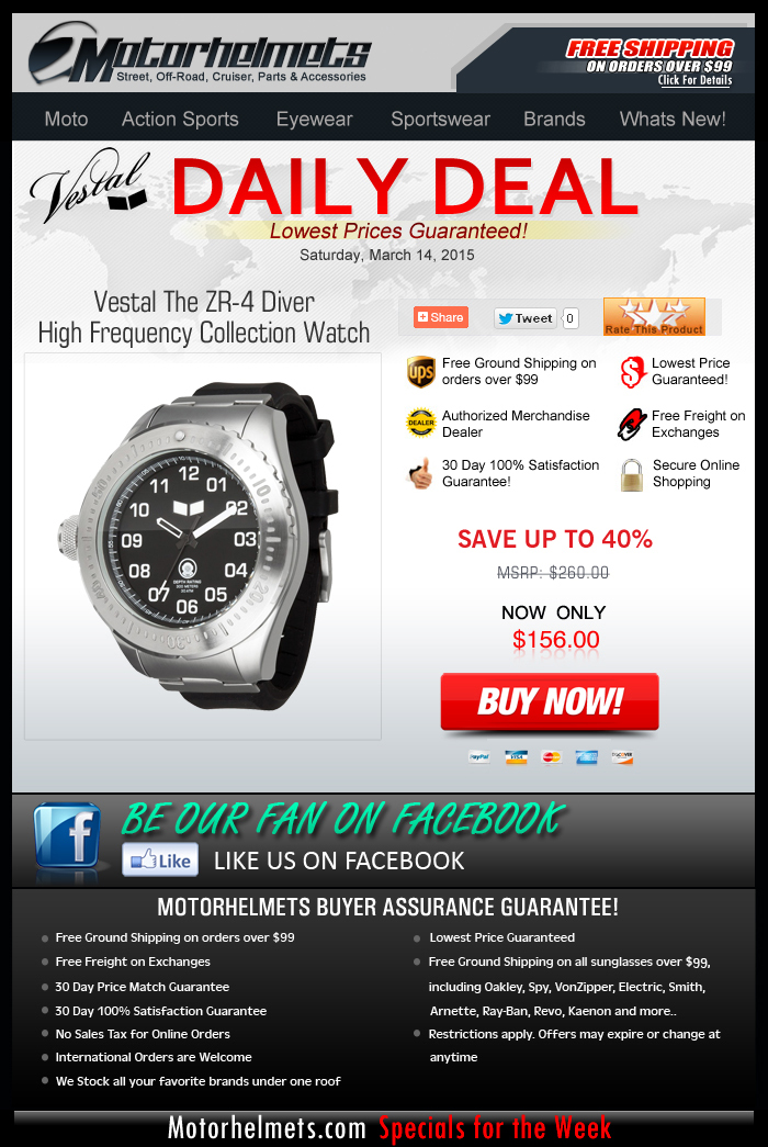 Over $100 Discount on the Vestal ZR-4 Watch!