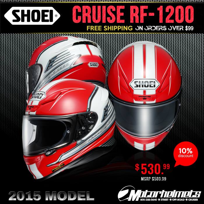 2015 Shoei Cruise RF-1200 Sport Racing Helmet