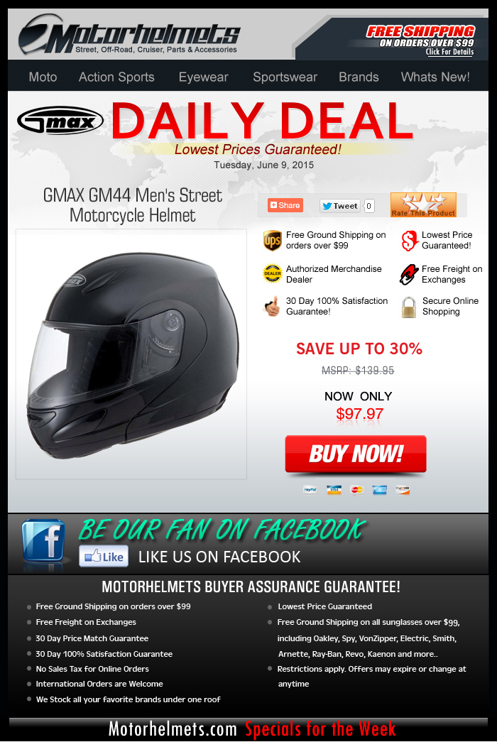 Need Street Helmets Under $100? Check out the GMAX GM44!