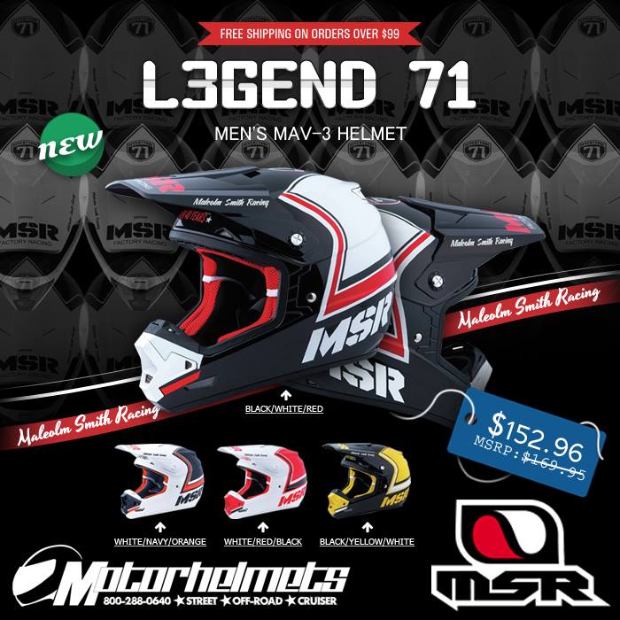 MSR Racing Legend 71 Men's MAV-3 Helmet