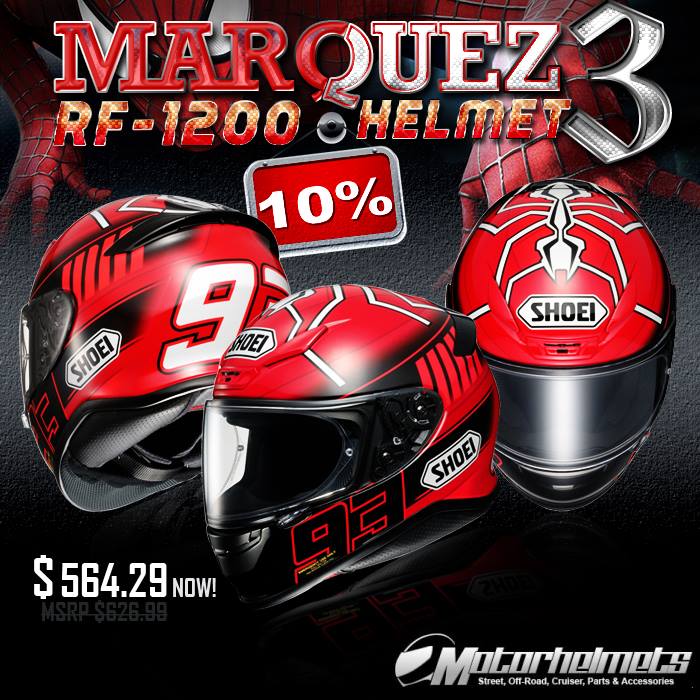 Shoei Marquez 3 RF-1200 Sports Bike Helmet