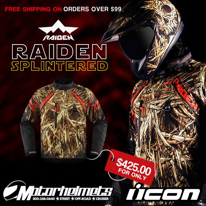 Icon Raiden DKR Splintered Men's Textile Jacket