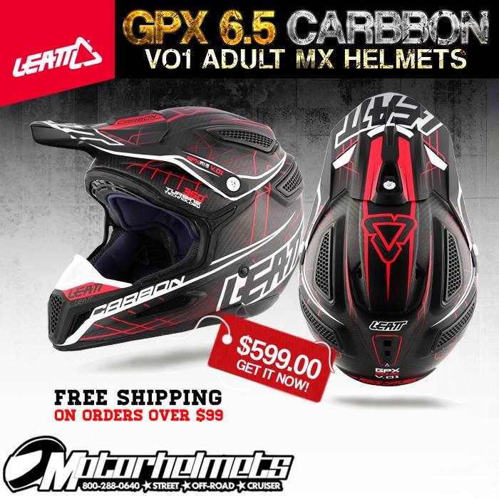 Leatt GPX 6.5 Carbon V01 MX Helmet