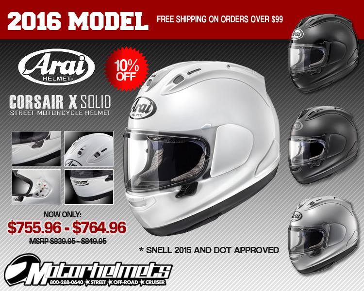 Arai Solid Corsair X Motorcycle Helmet
