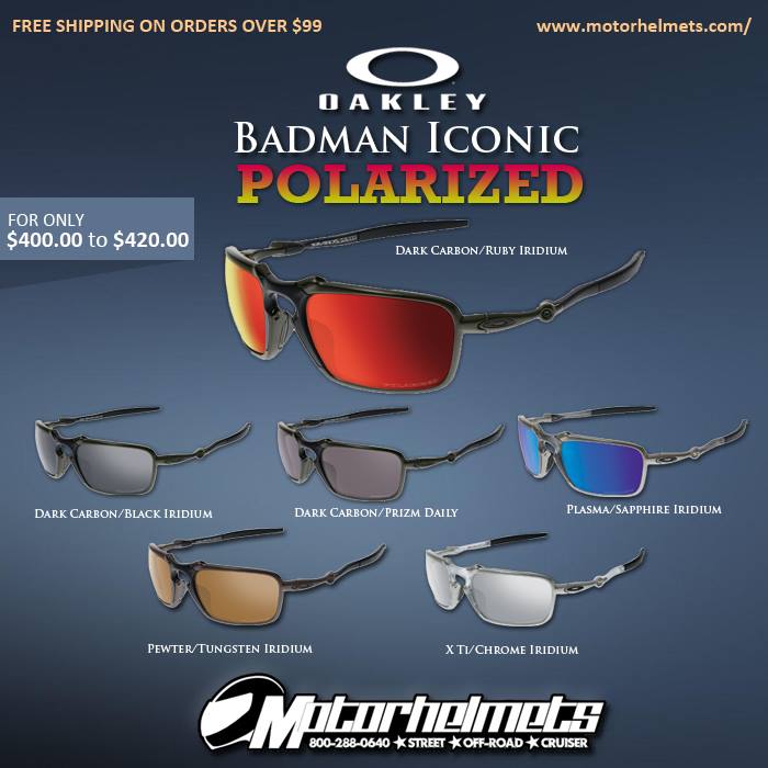 Oakley Badman Iconic Polarized Sunglasses