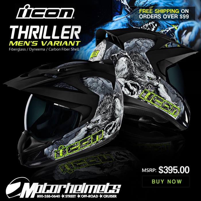 Icon Thriller Men's Variant Sports Bike Motorcycle Helmet
