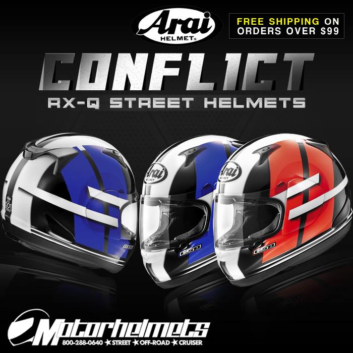 Arai Conflict RX-Q Street Racing Helmet