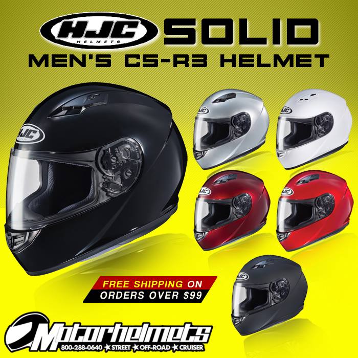 HJC Solid Men's CS-R3 Motorcycle Helmet