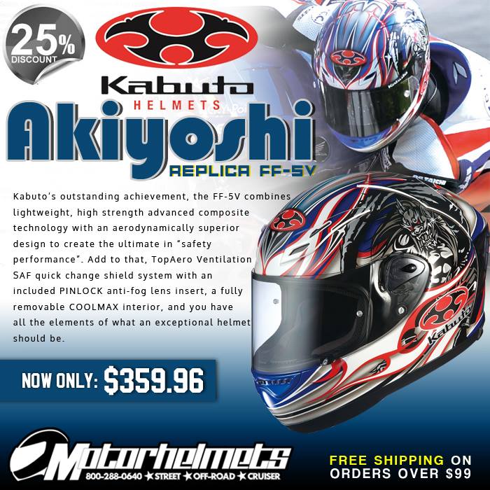 Kabuto Akiyoshi Replica Adult FF-5V Helmet